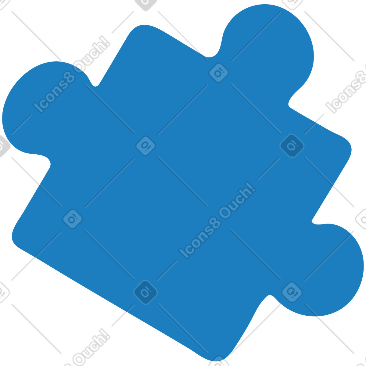 Ilustração de Peça quebra-cabeça azul em no estilo Jelly para baixar em PNG, SVG
