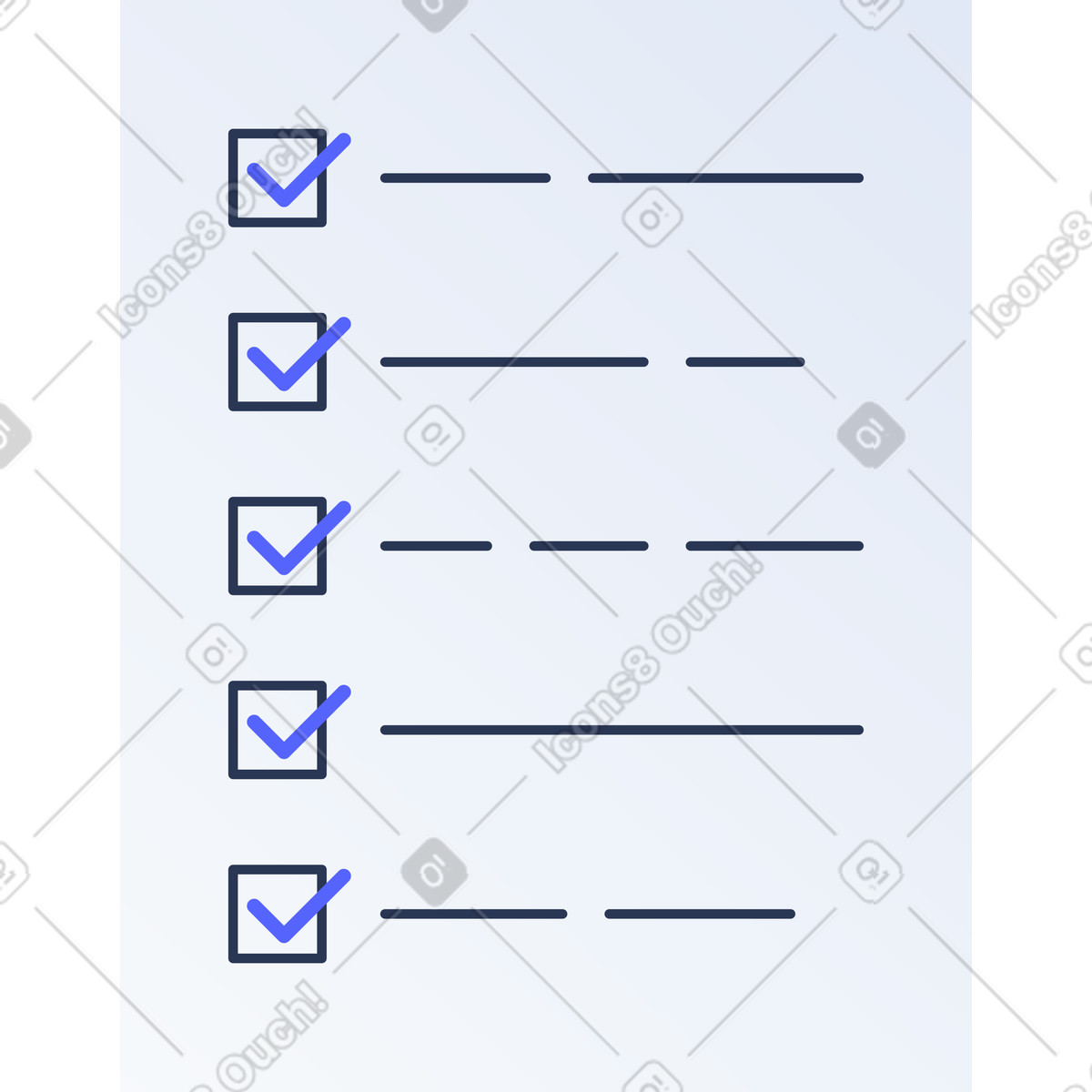 下载 Lucent 风格的 清单 插画，支持 PNG、SVG 格式