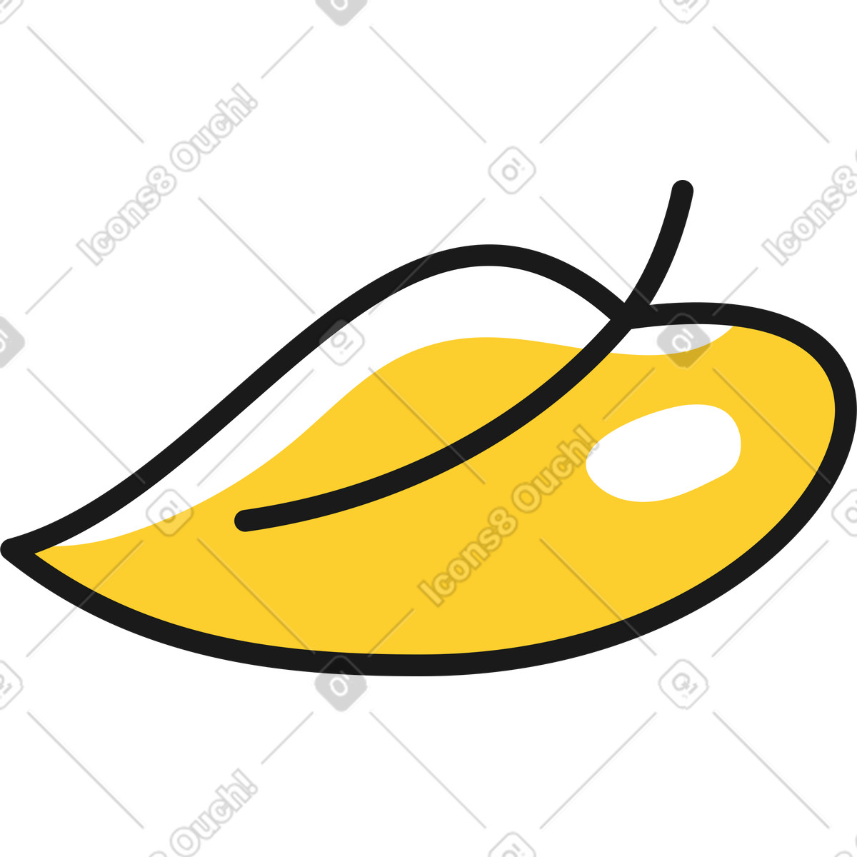 Taxi 스타일의 잎 일러스트레이션 PNG, SVG 다운로드