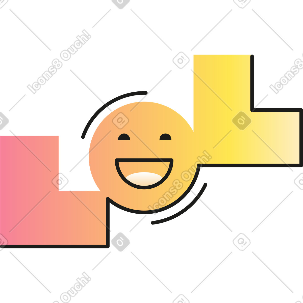 下载 Marginalia 风格的 大声笑 插画，支持 PNG、SVG 格式
