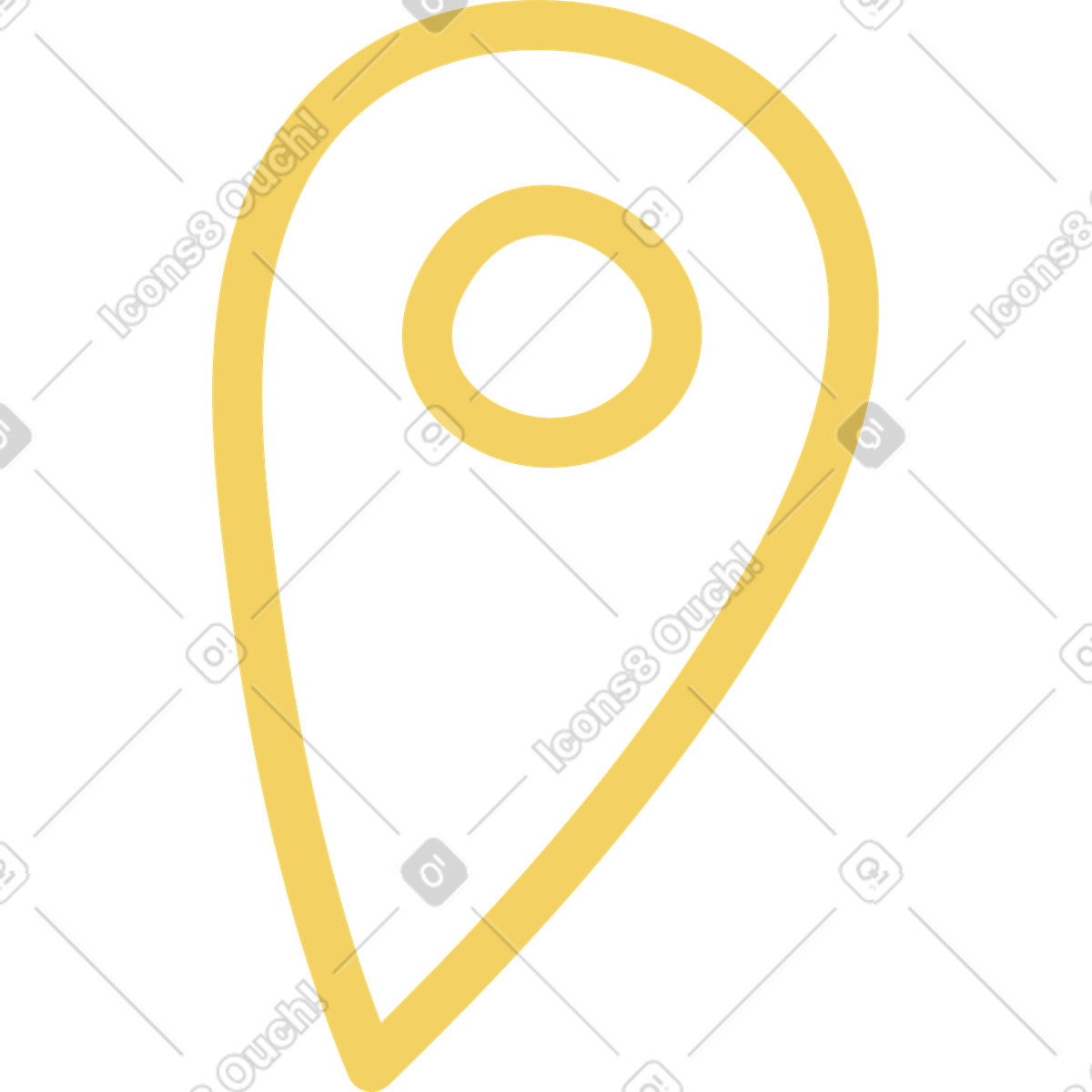 Segno di posizione illustrazione in stile Macaroni scarica in PNG, SVG