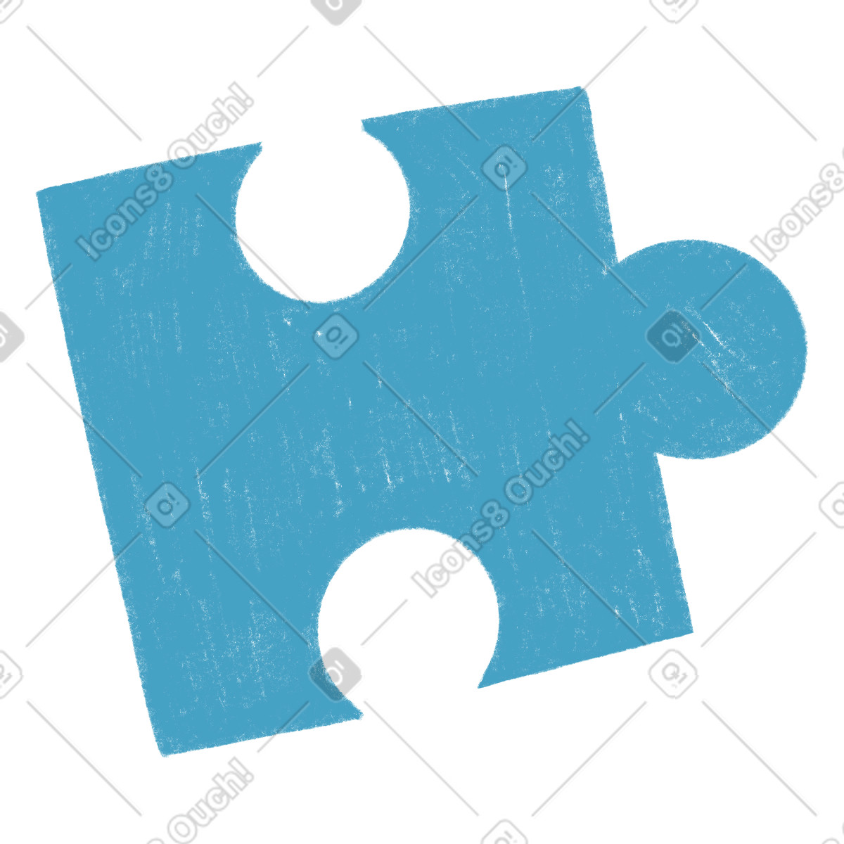 Ilustração de Blue puzzle em no estilo Tutti para baixar em PNG, SVG