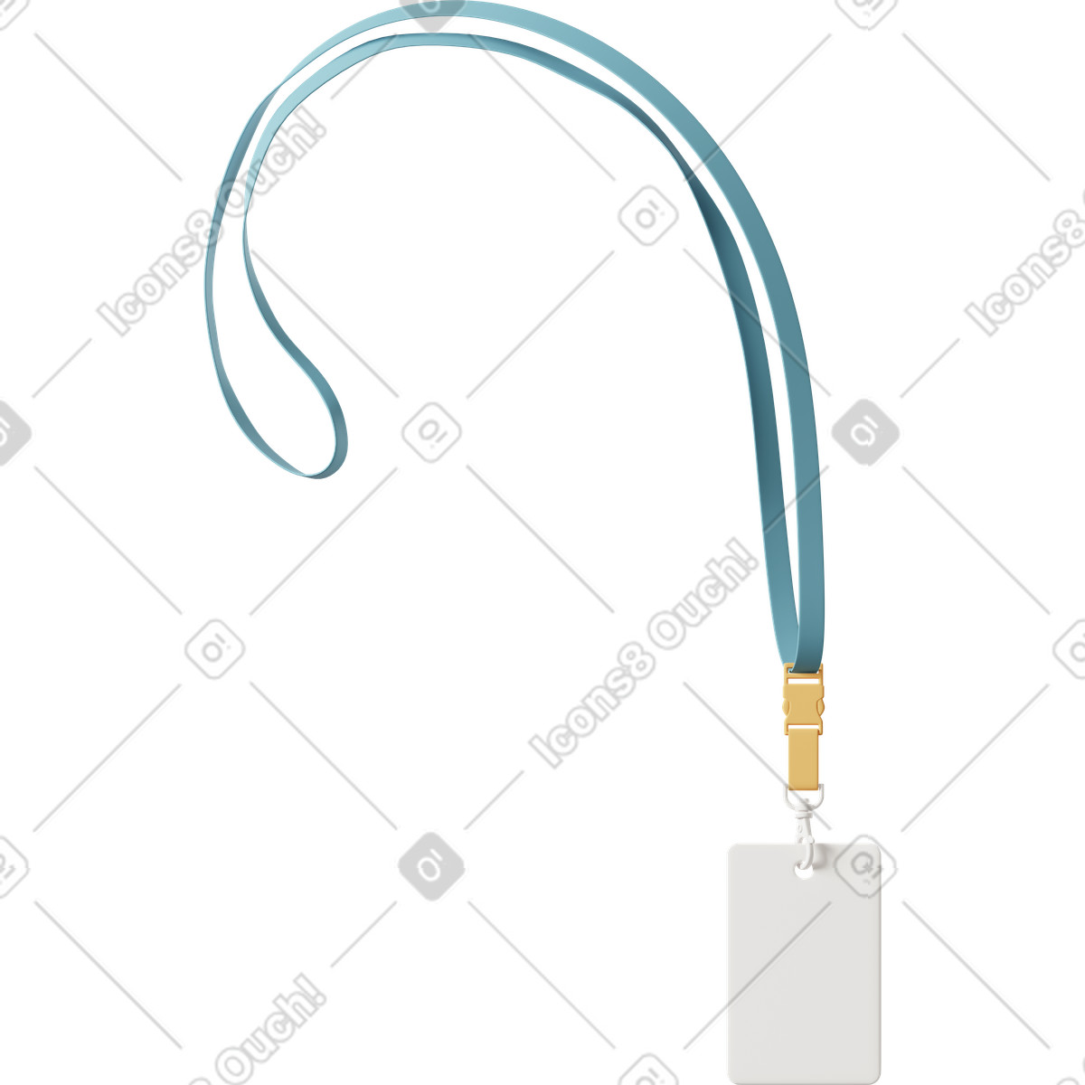 Ilustração de Name tag blue em no estilo 3D Casual life para baixar em PNG, SVG