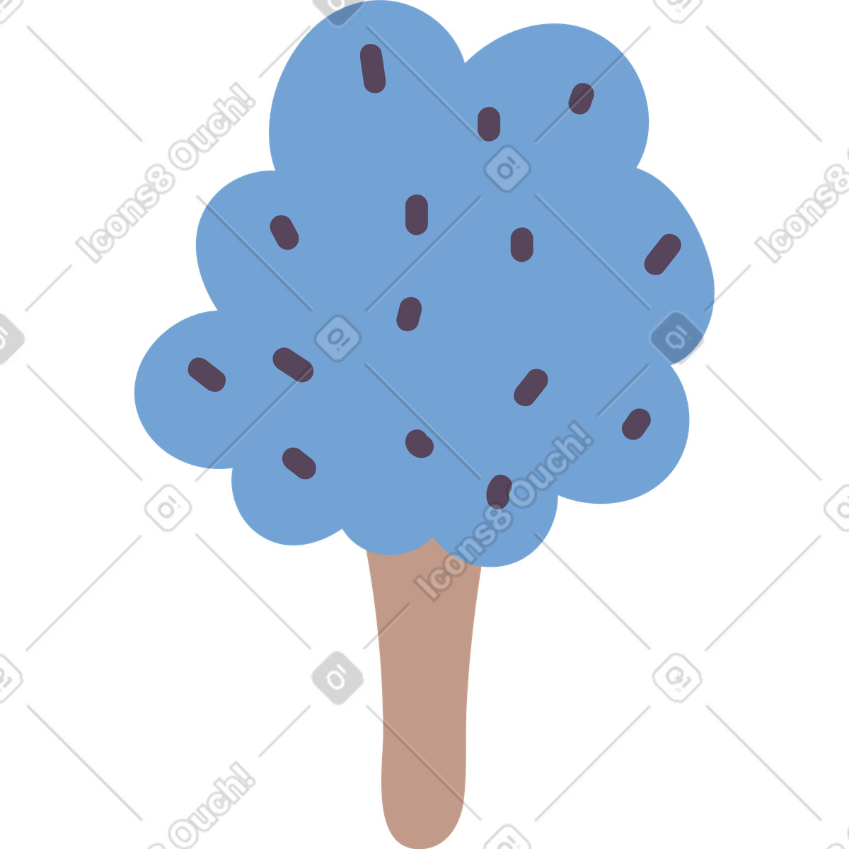 Baum-Illustration im Pluto-Stil als Download in PNG, SVG
