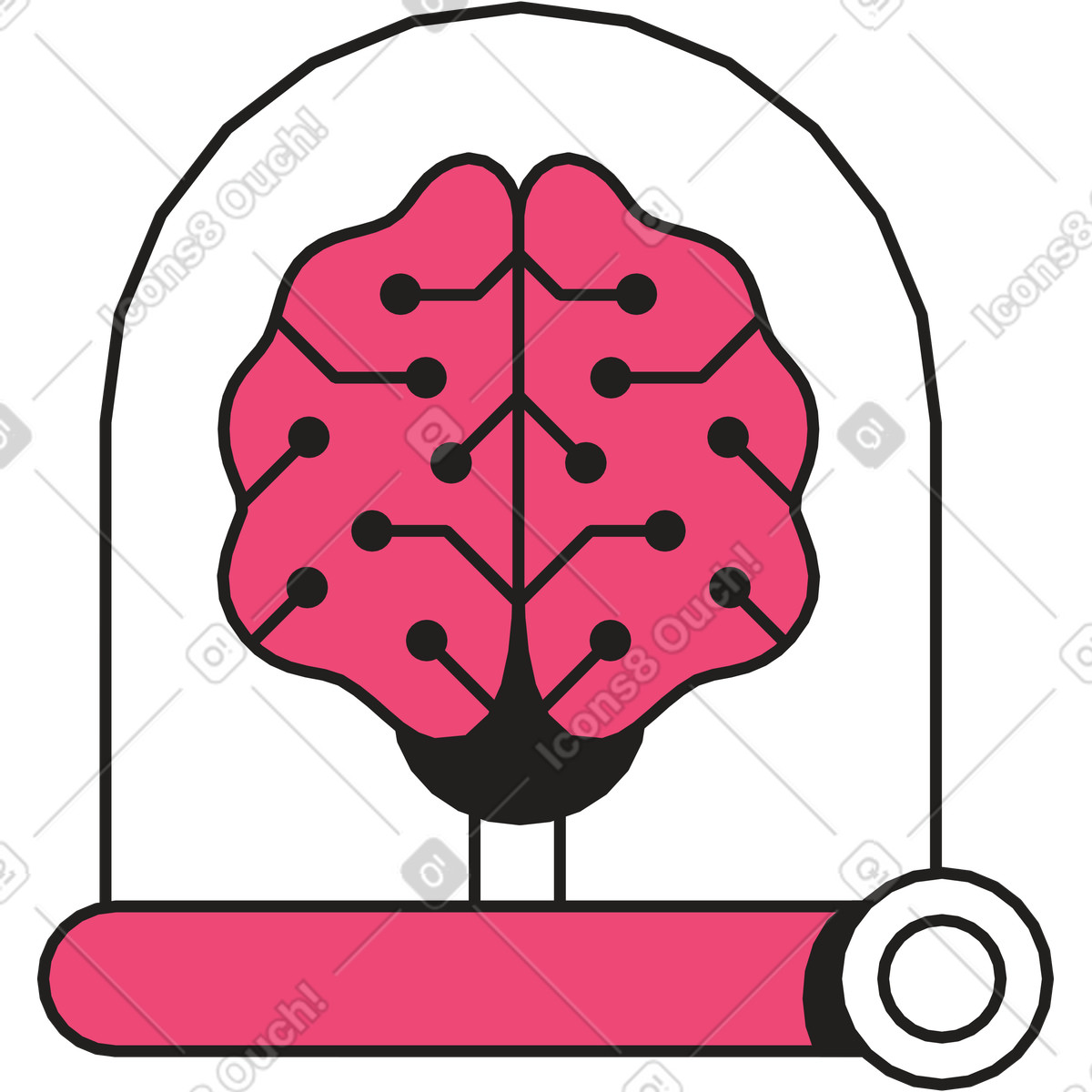 Ilustração de Inteligência artificial em no estilo Dazzle Line para baixar em PNG, SVG