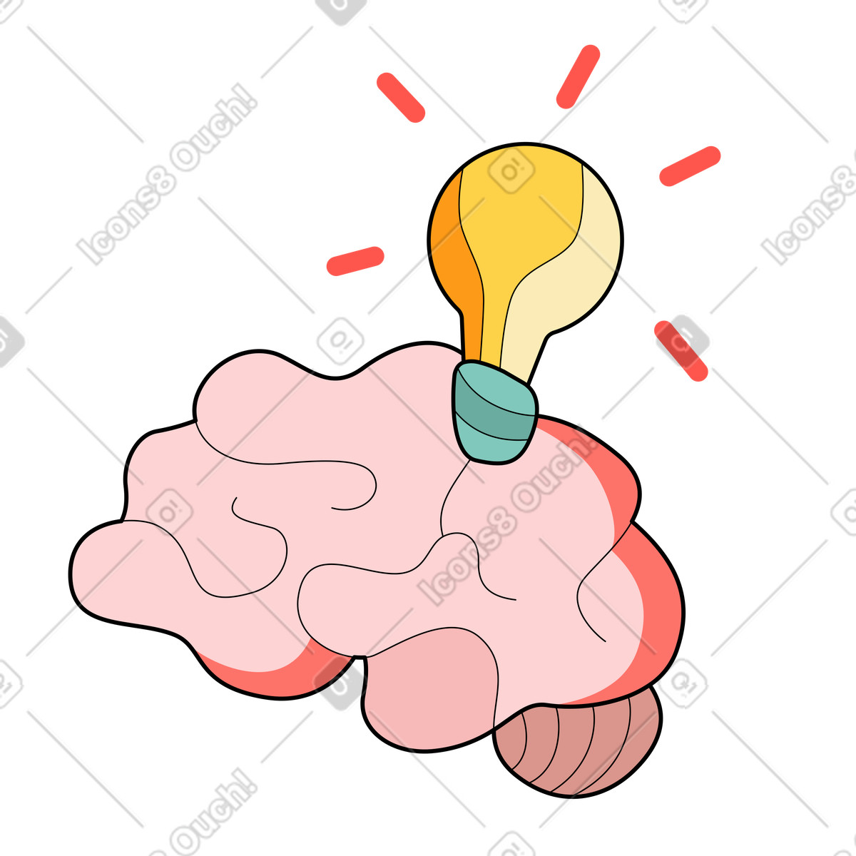 Ilustração de Ideia em no estilo Surr para baixar em PNG, SVG