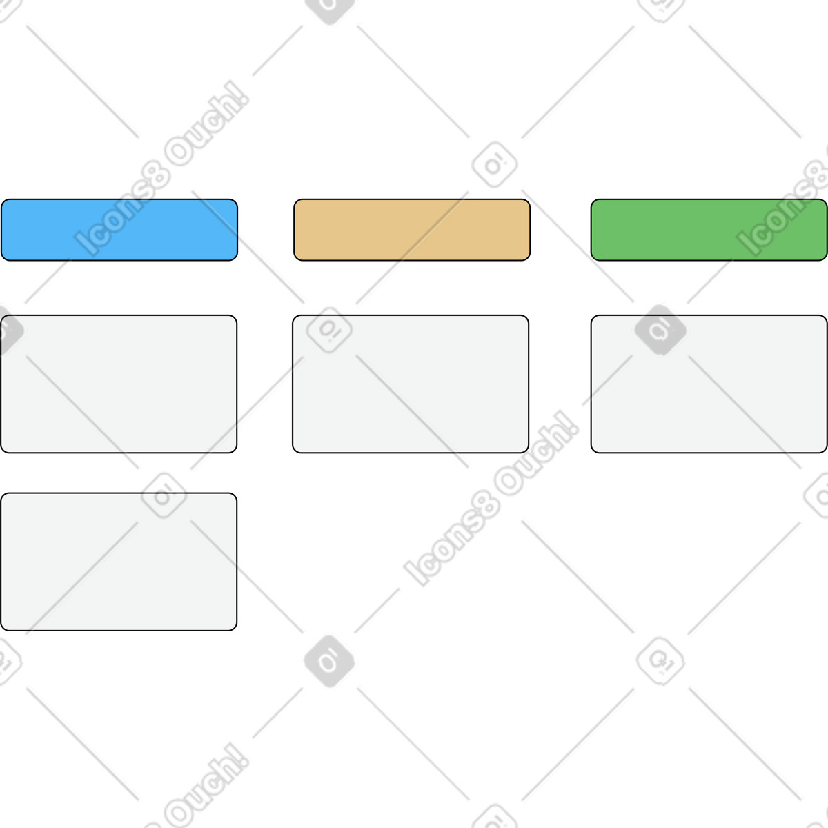 Kanban board illustration in PNG, SVG