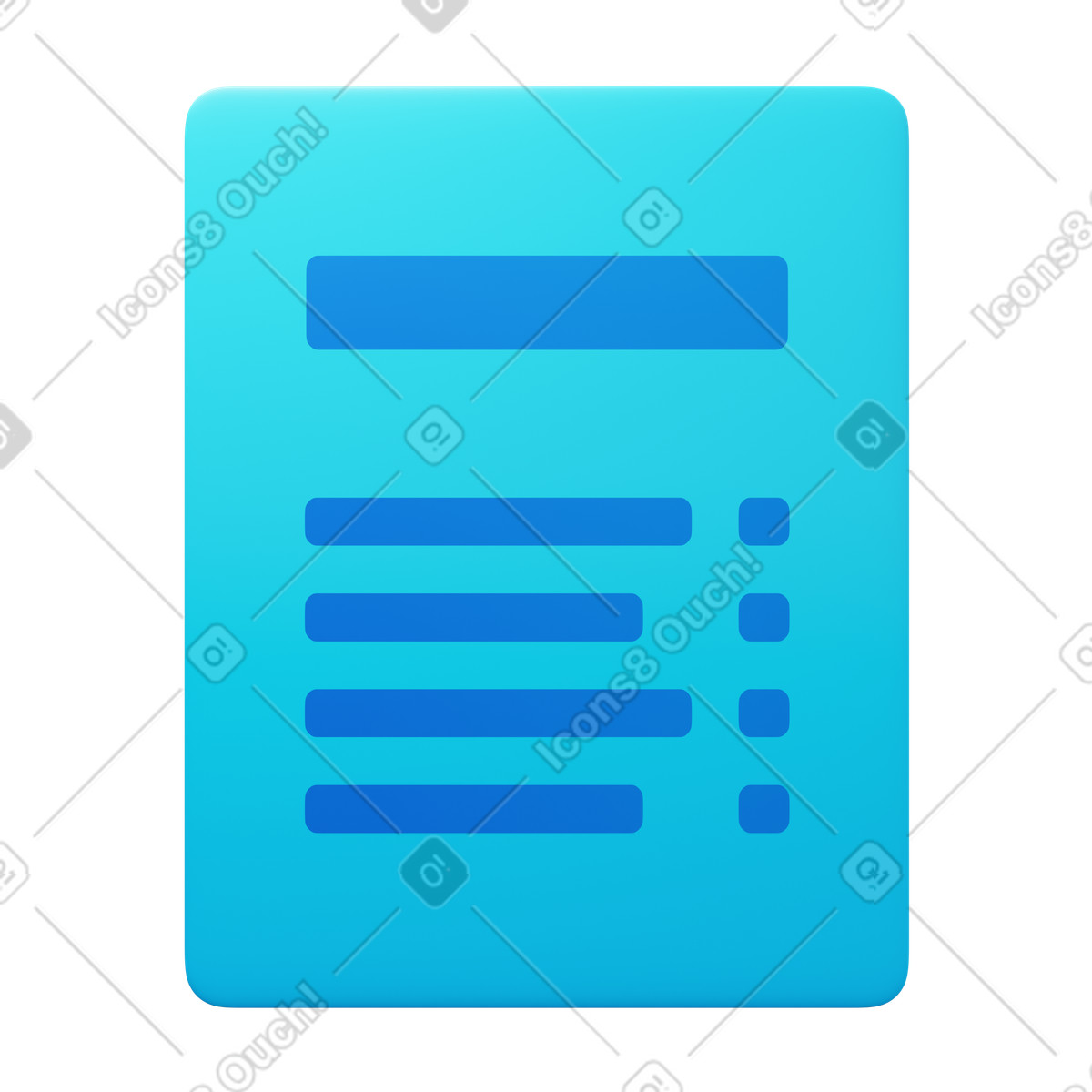 Overview illustration in 3D Fluency style download in PNG, SVG