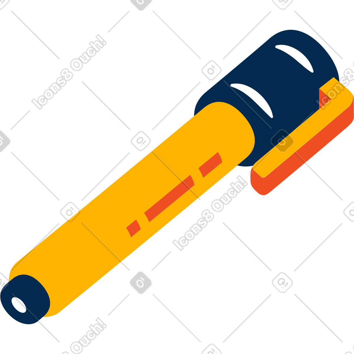 Ilustración Bolígrafo en estilo Flame a descargar en PNG y SVG