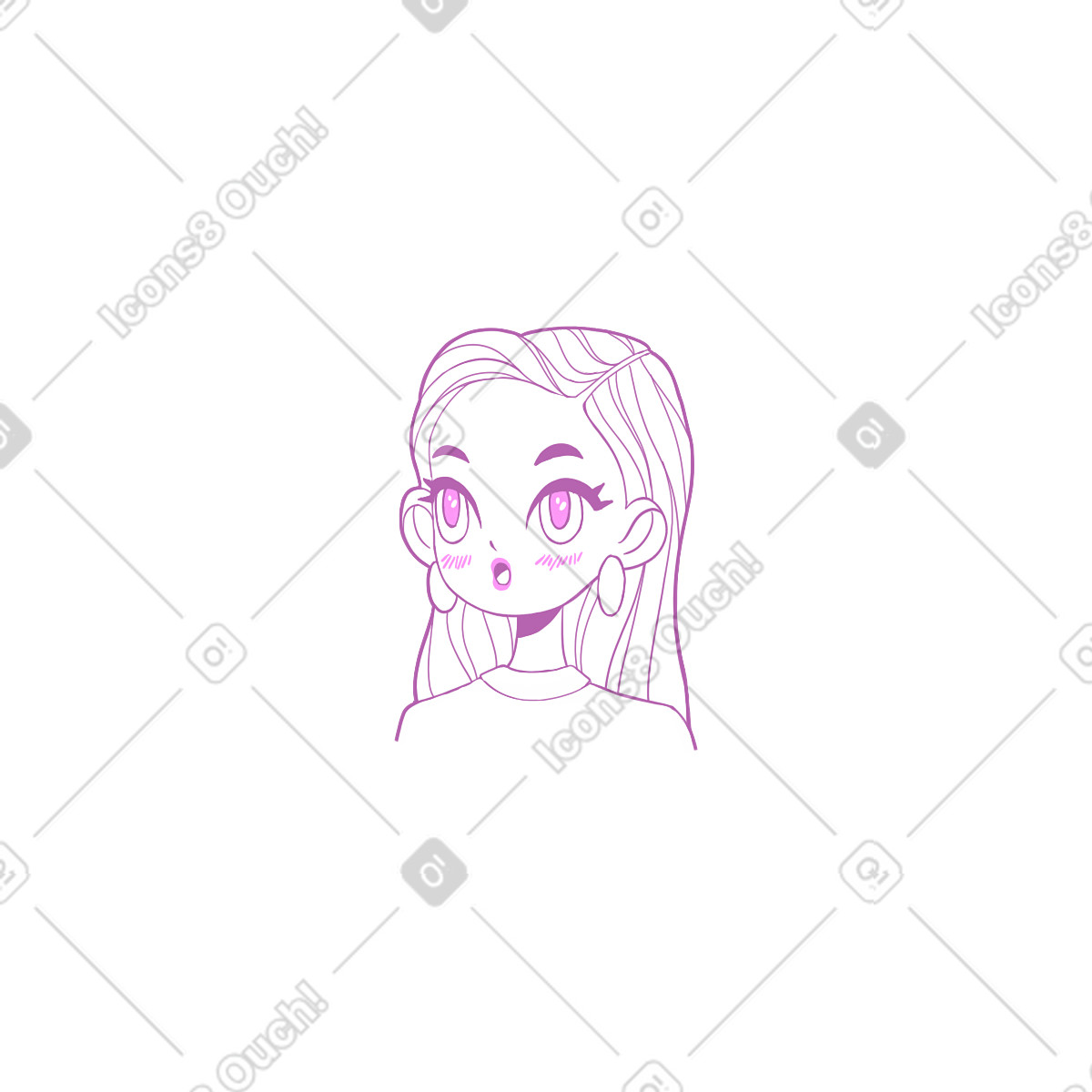 Ilustración Cabeza de mujer en estilo Experimental a descargar en PNG y SVG