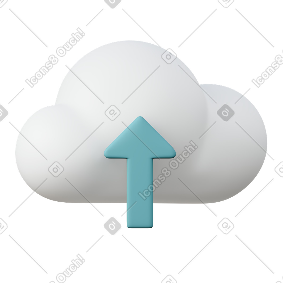 Ilustração de Carregar para a nuvem em no estilo 3D Sugary baixar em PNG, SVG