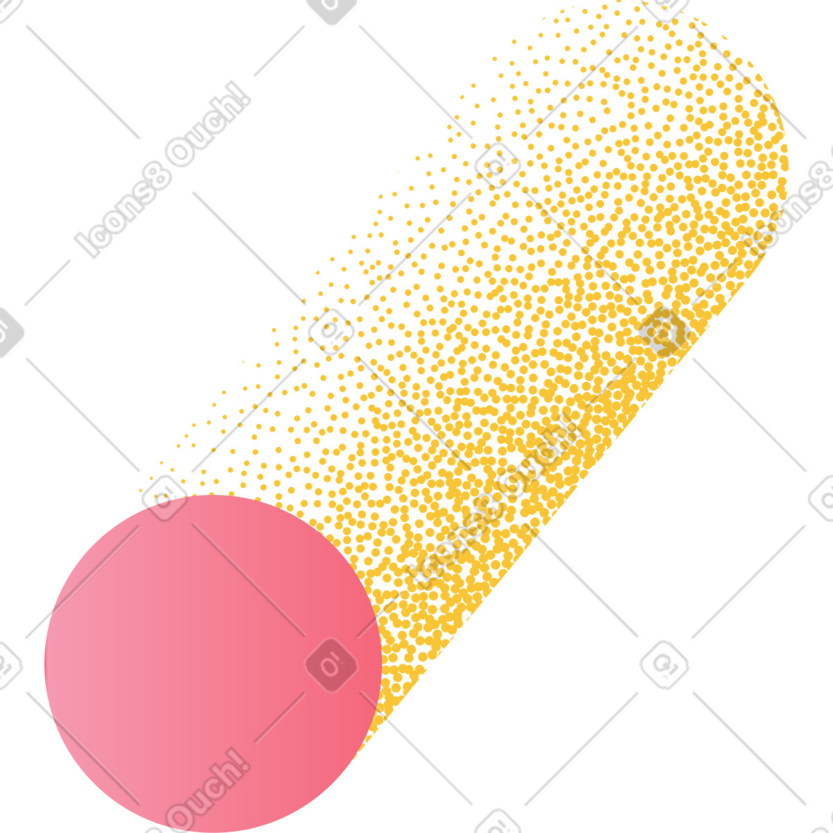 Halftone cylinder with grain texture and dynamic motion effect-Illustration im -Stil als Download in PNG, SVG