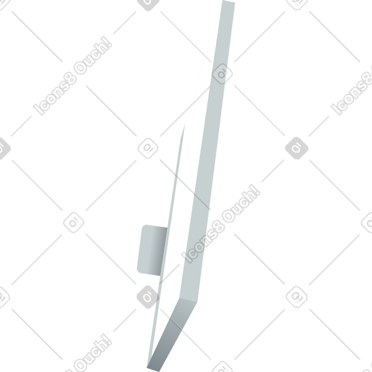 Ilustração de Monitor cinza em no estilo Fizzy para baixar em PNG, SVG