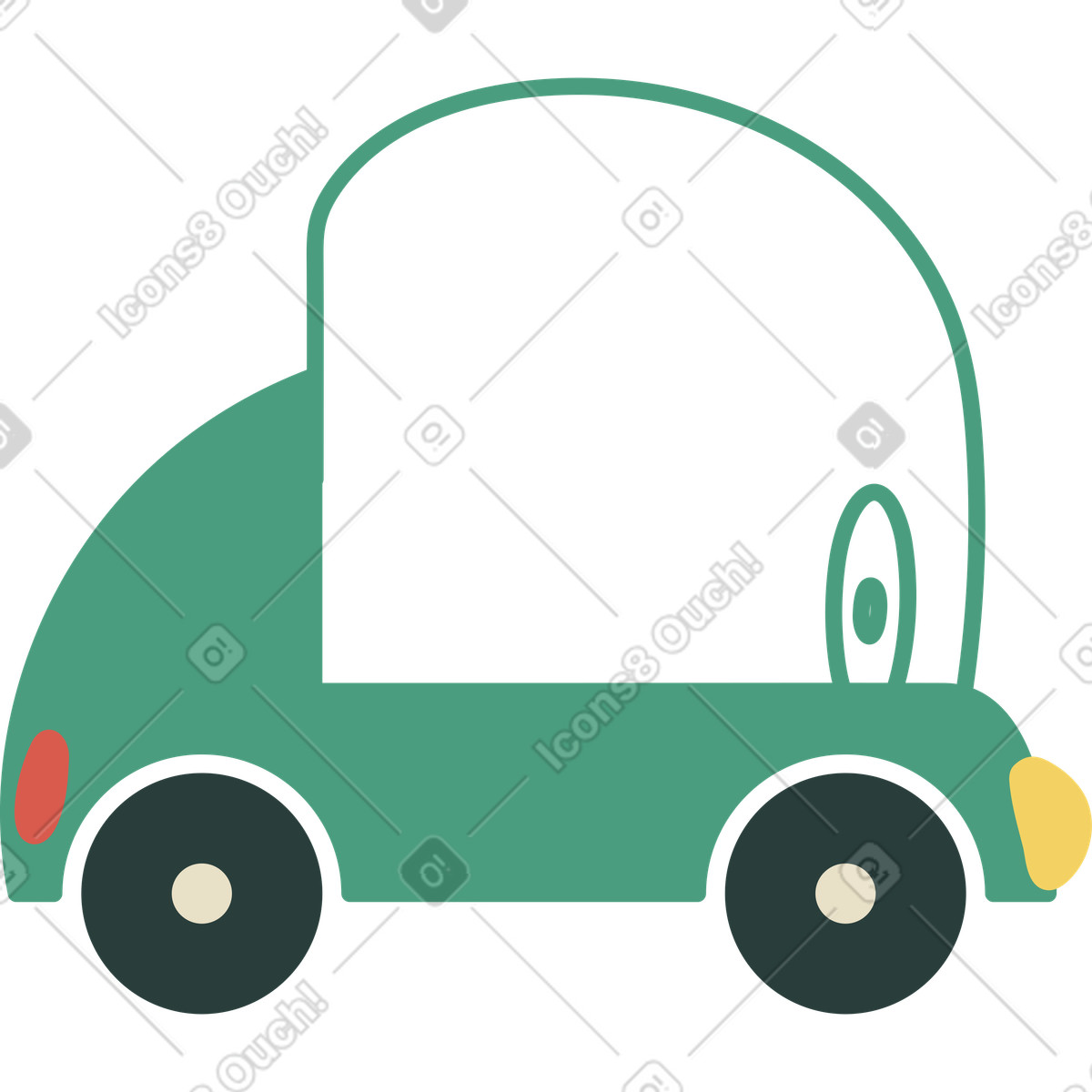 下载 Macaroni 风格的 汽车 插画，支持 PNG、SVG 格式