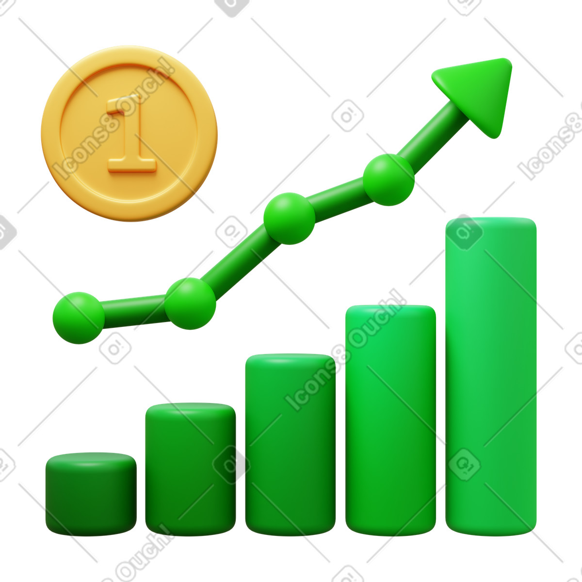 3D Fluency 스타일의 Total sales 일러스트레이션 PNG, SVG 다운로드