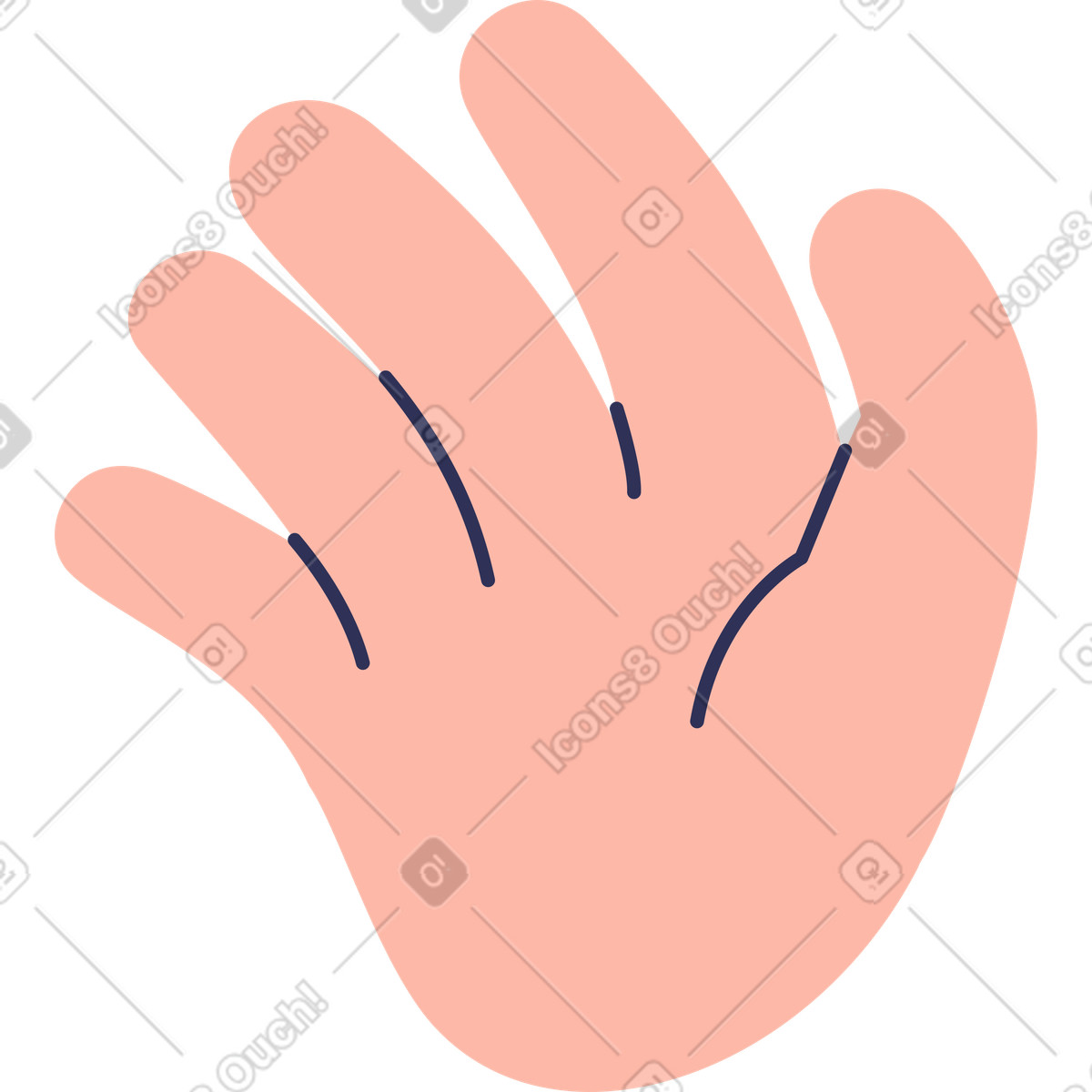 Right hand illustration in Beam style download in PNG, SVG