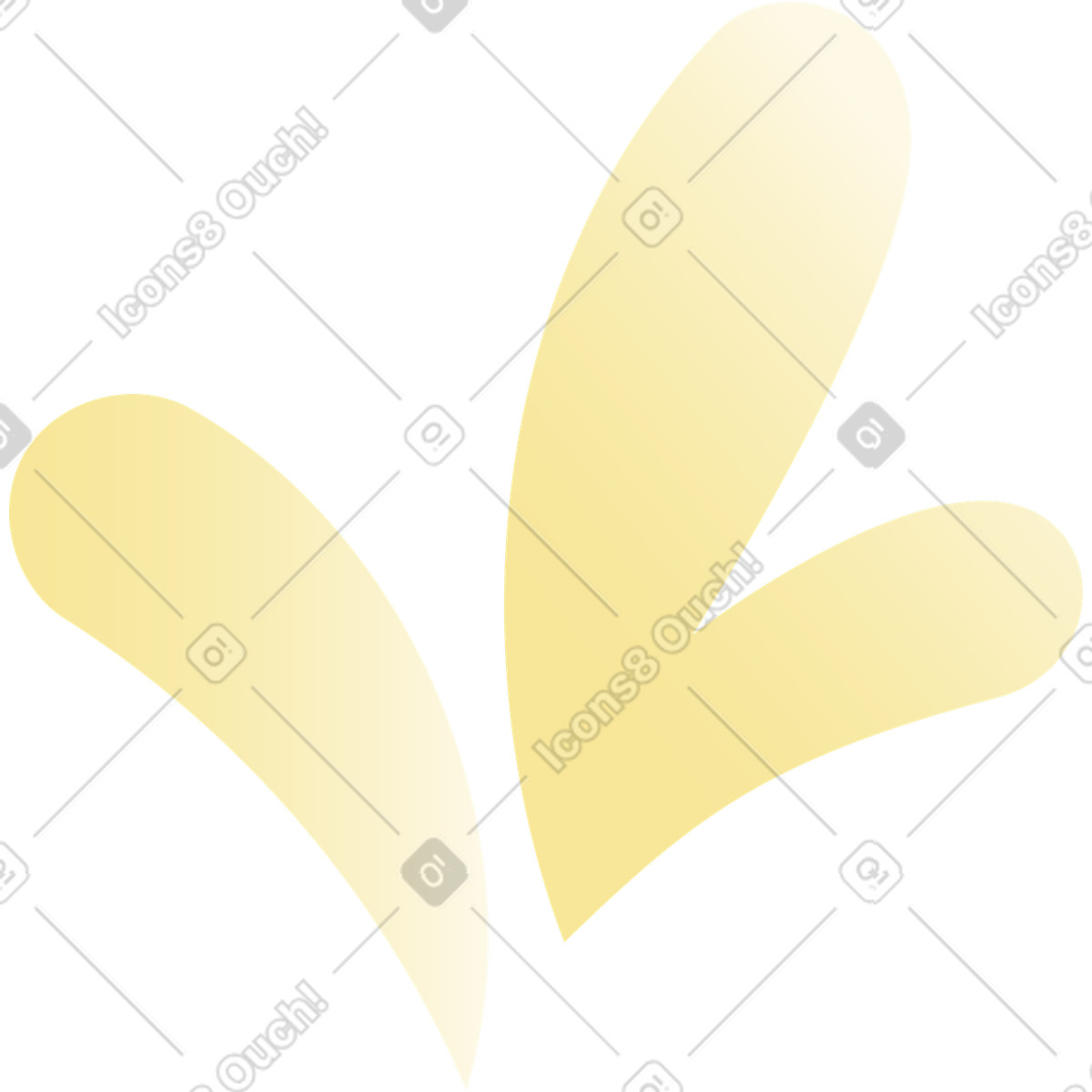 Illustration Feuilles jaunes dans le style Beam à télécharger aux formats PNG, SVG