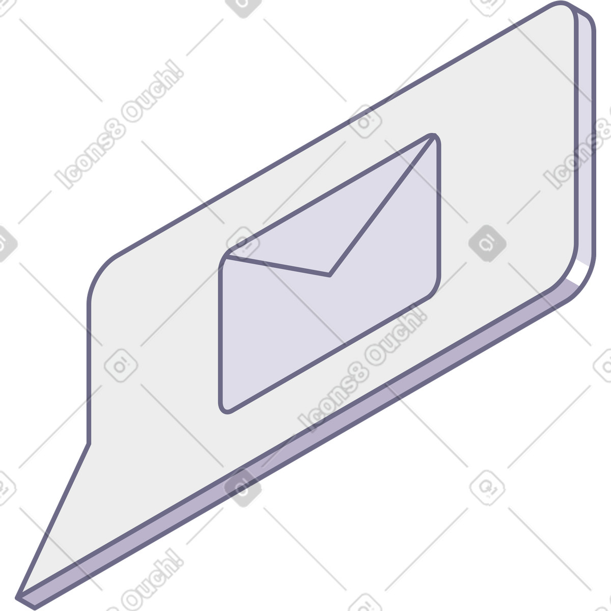 Incoming message illustration in Modul style download in PNG, SVG