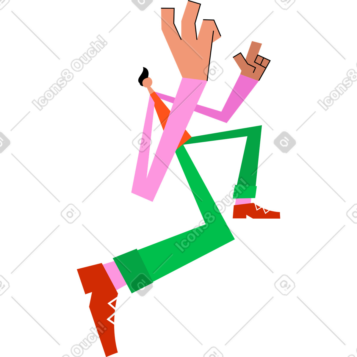 Ilustración Hombre sosteniendo algo en sus manos estilo Warp a descargar PNG y SVG