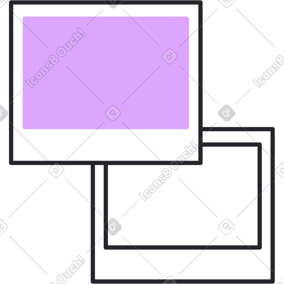 Ilustração de Duas folhas anotações em no estilo Grapy para baixar em PNG, SVG