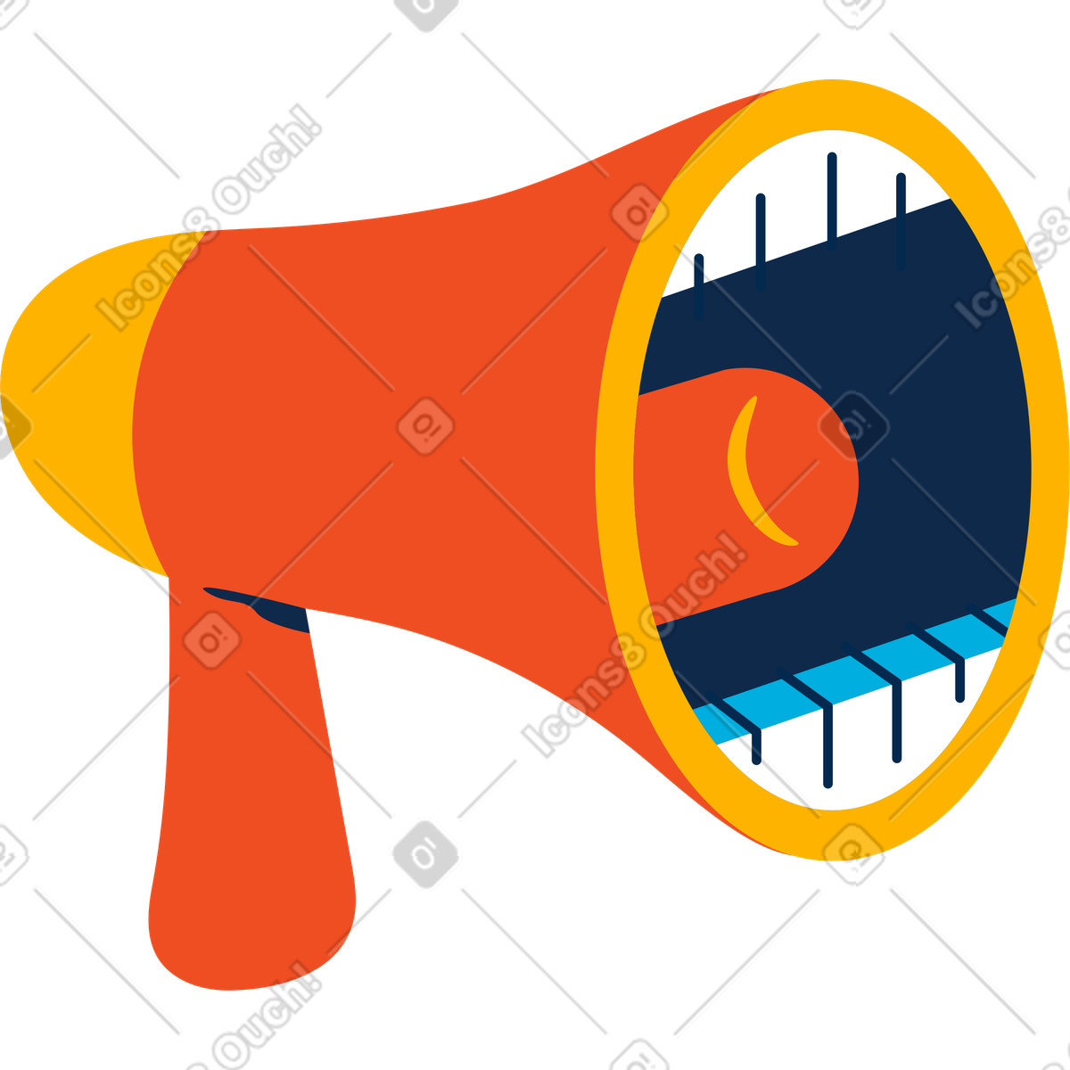 Illustration Mégaphone dans le style Flame à télécharger aux formats PNG, SVG