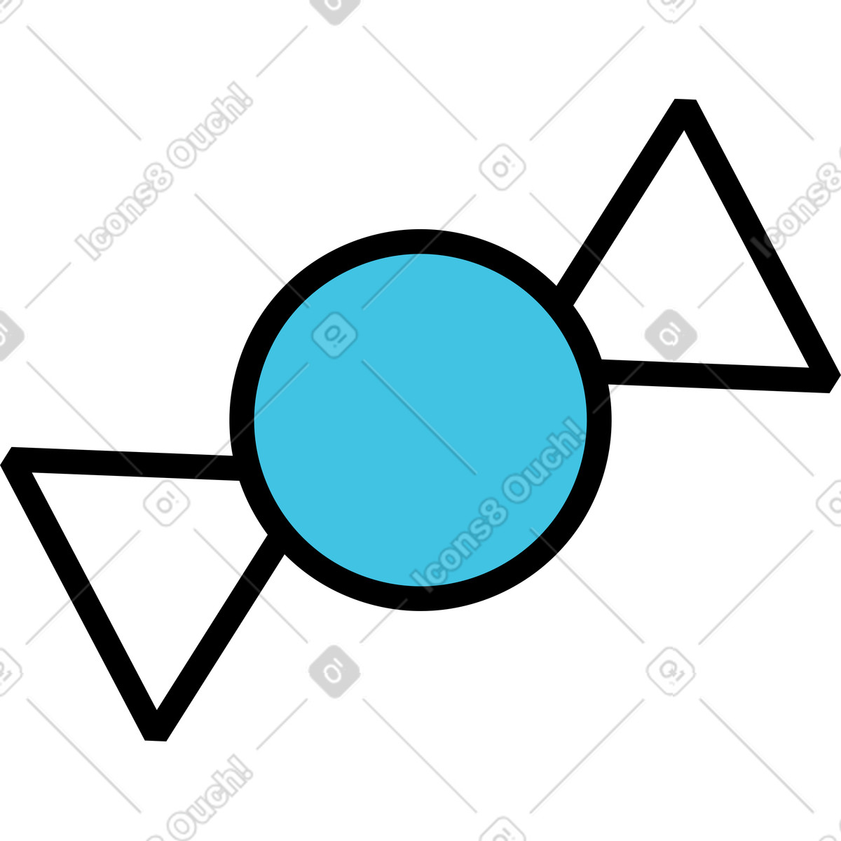 Ilustração de Doce em no estilo Memphis para baixar em PNG, SVG