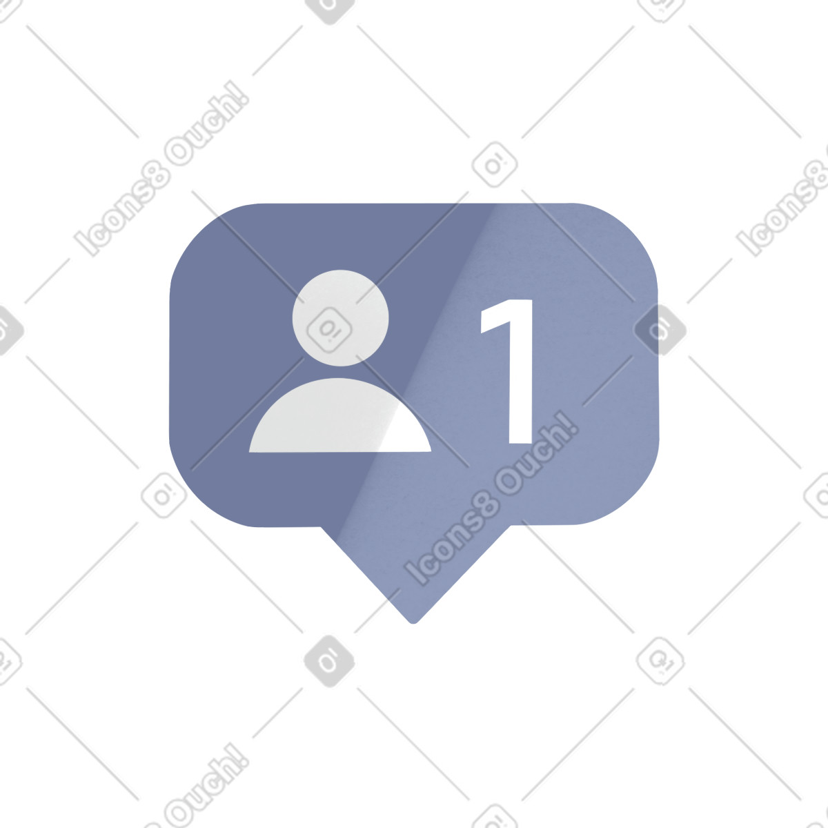 Follower bubble icon illustration in Shine style download in PNG, SVG