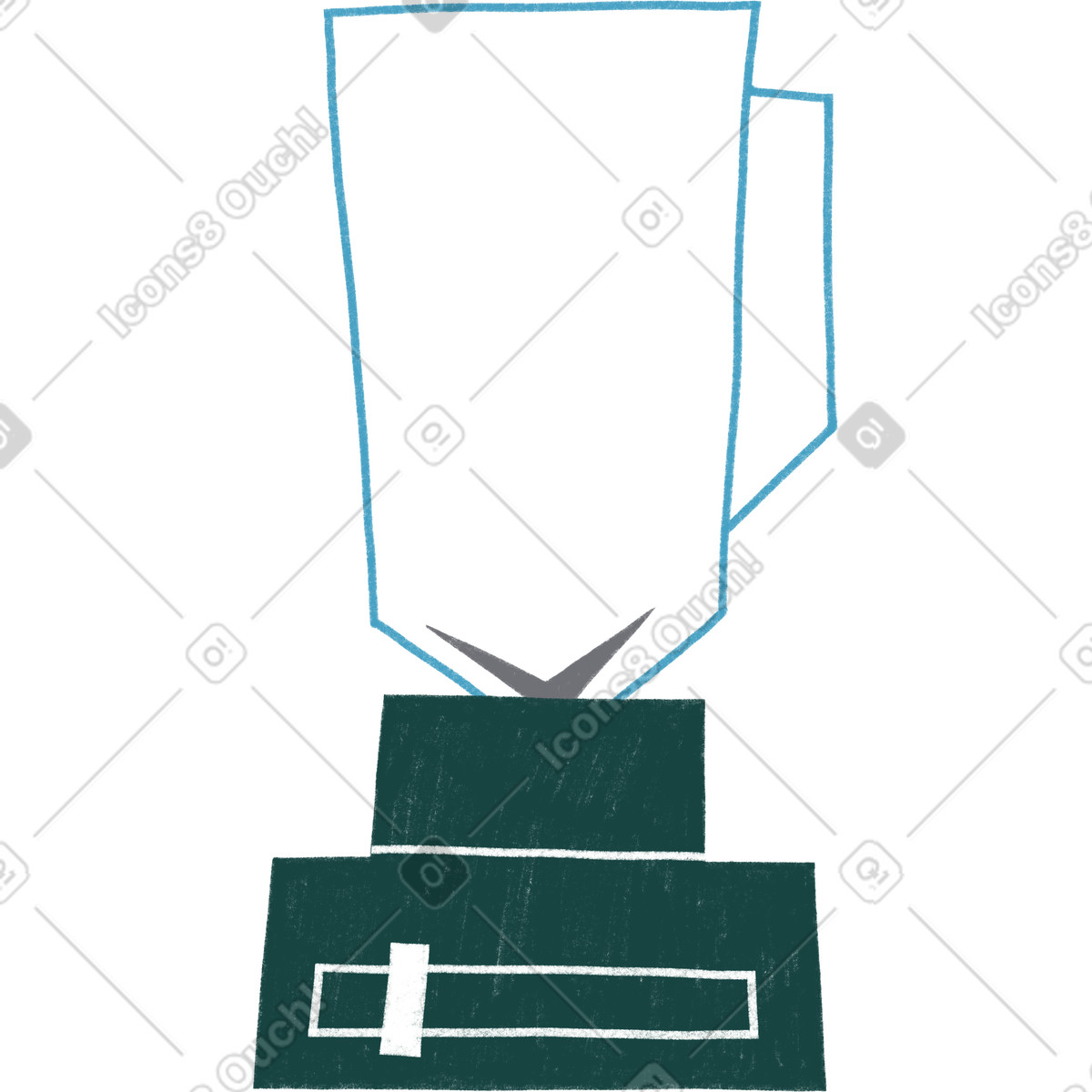 Stand blender illustration in Tutti style download in PNG, SVG