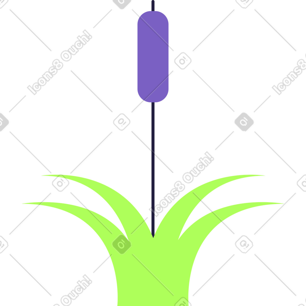 Canna illustrazione in stile Mellow scarica in PNG, SVG