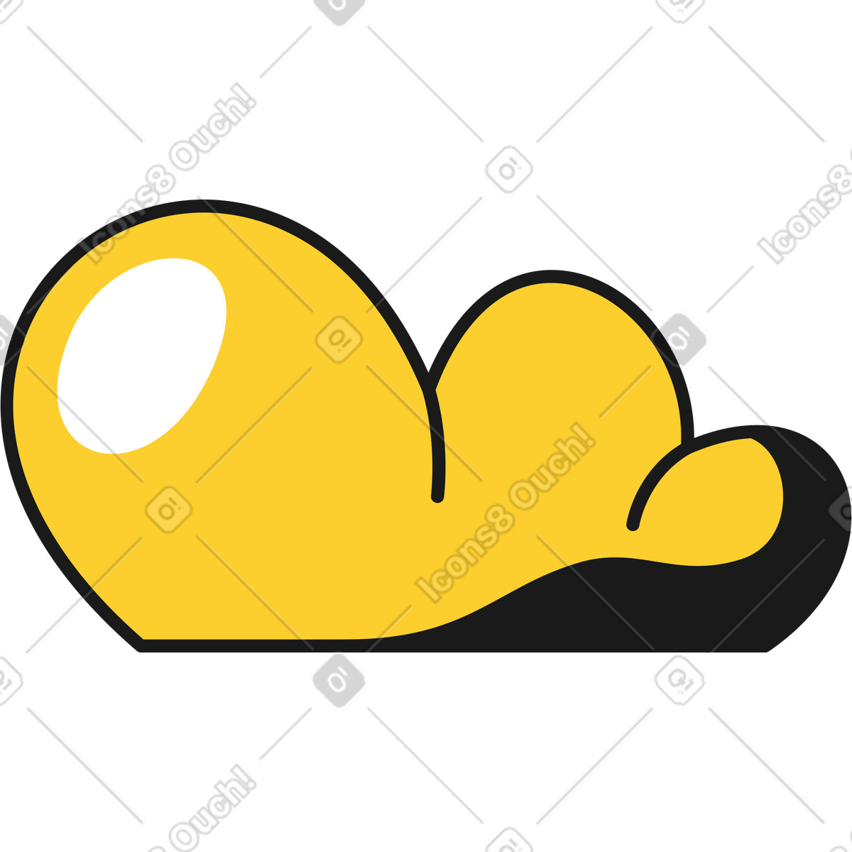 Cloud illustration in Taxi style download in PNG, SVG