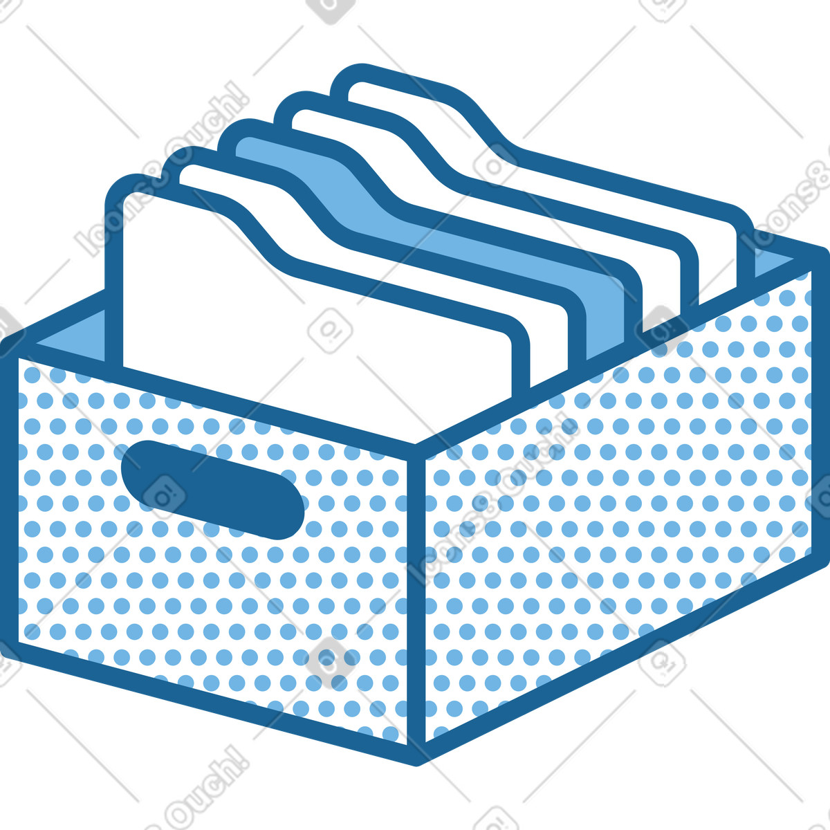 下载 Natty 风格的 带文件夹的盒子 插画，支持 PNG、SVG 格式