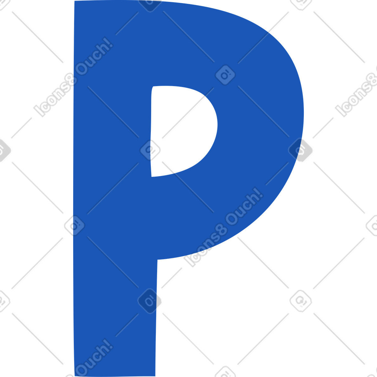 Ilustração de Letra p em no estilo Storyline para baixar em PNG, SVG