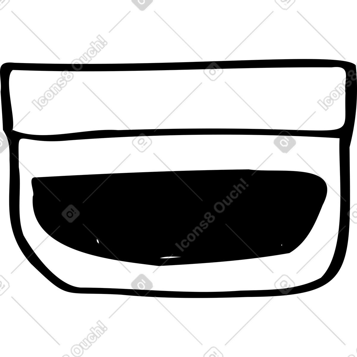 Cream in a glass jar illustration Marks style download PNG, SVG