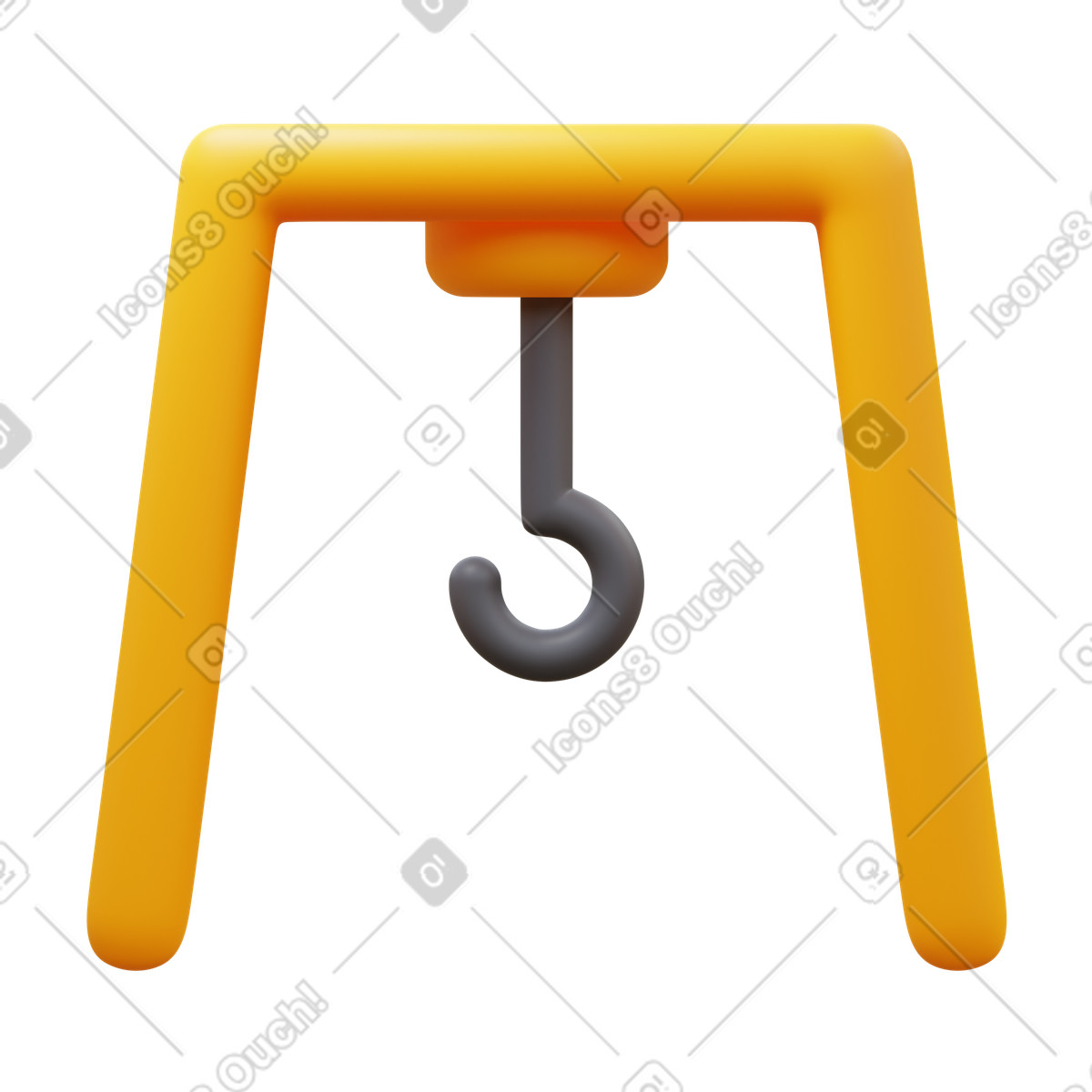 Overhead crane illustration showcasing construction processes in clipart PNG SVG GIF