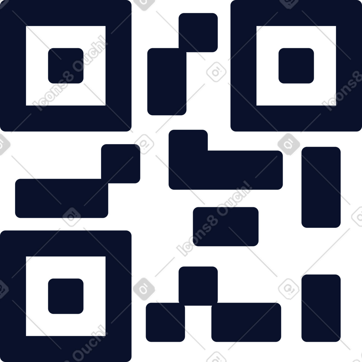 Иллюстрация Qr код в стиле Flexy — скачать в форматах PNG, SVG
