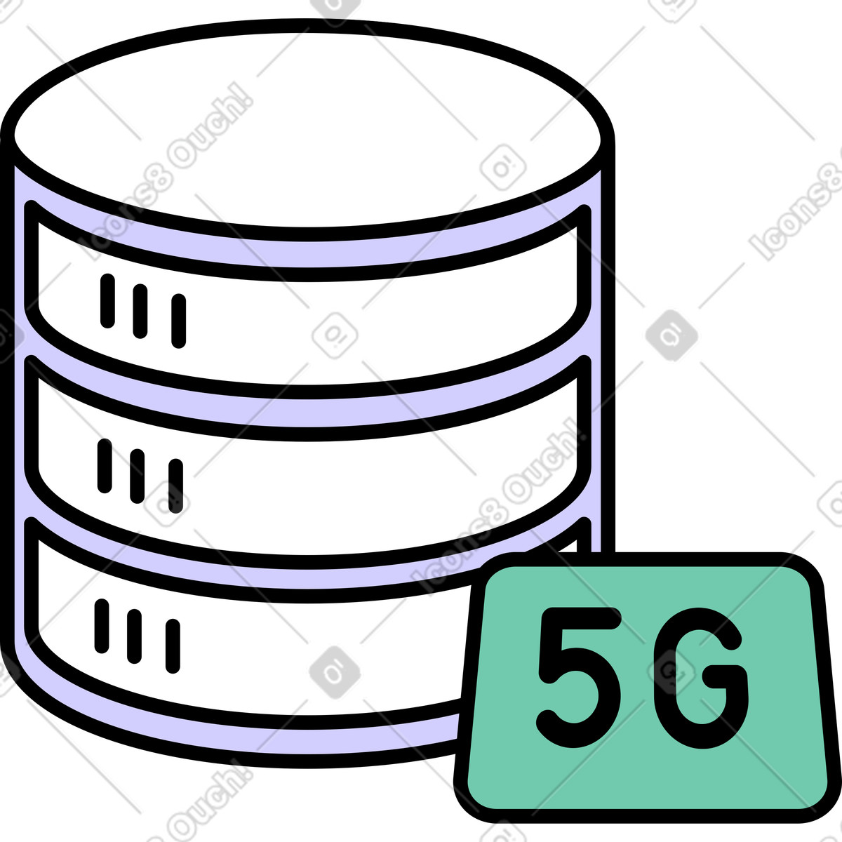 Notes スタイルの 5gサーバー のイラストをPNG、SVG形式でダウンロード