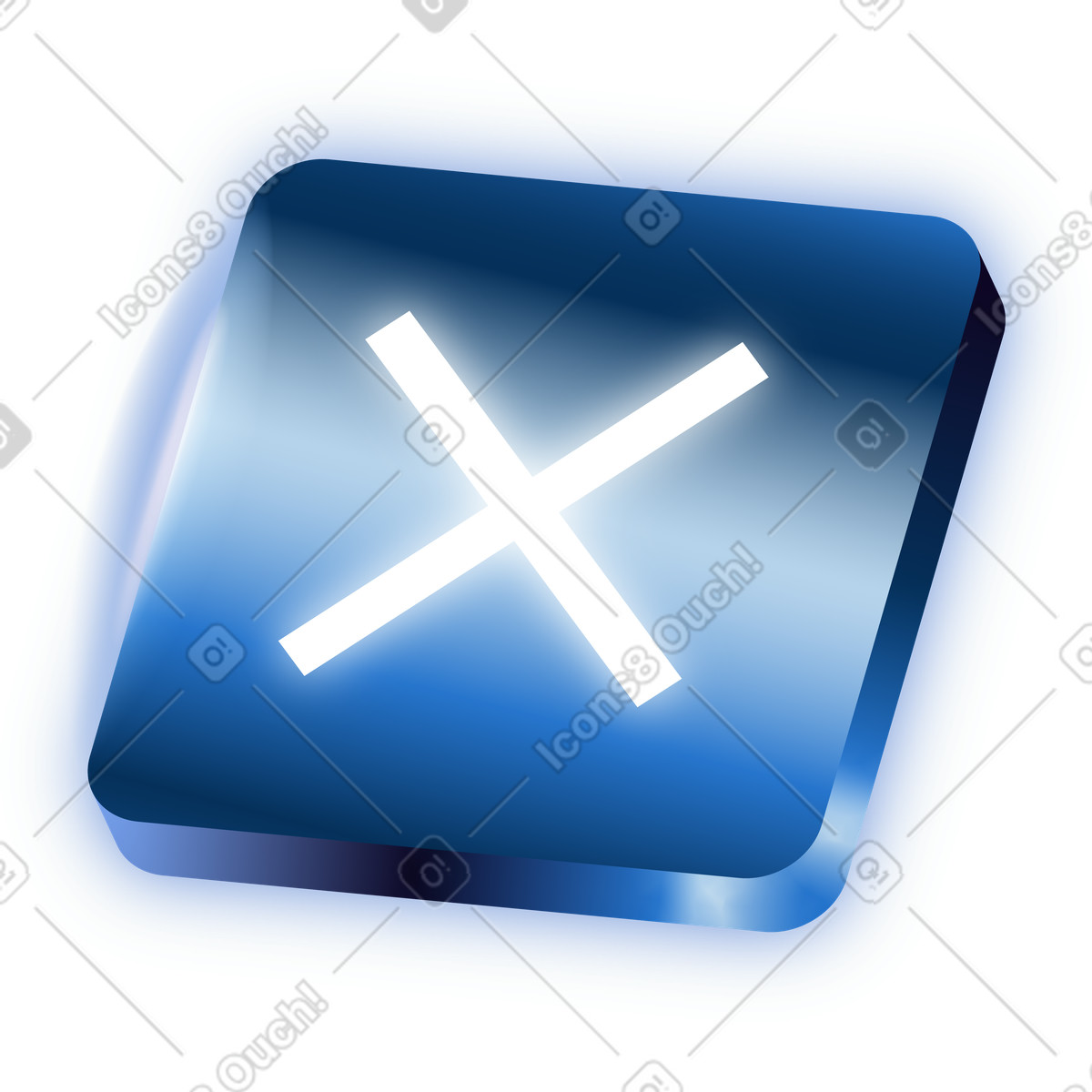 Ilustración Close sign en estilo Dimension a descargar en PNG y SVG