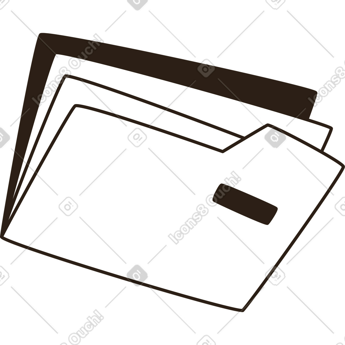 Plain 스타일의 어두운 폴더 일러스트레이션 PNG, SVG 다운로드