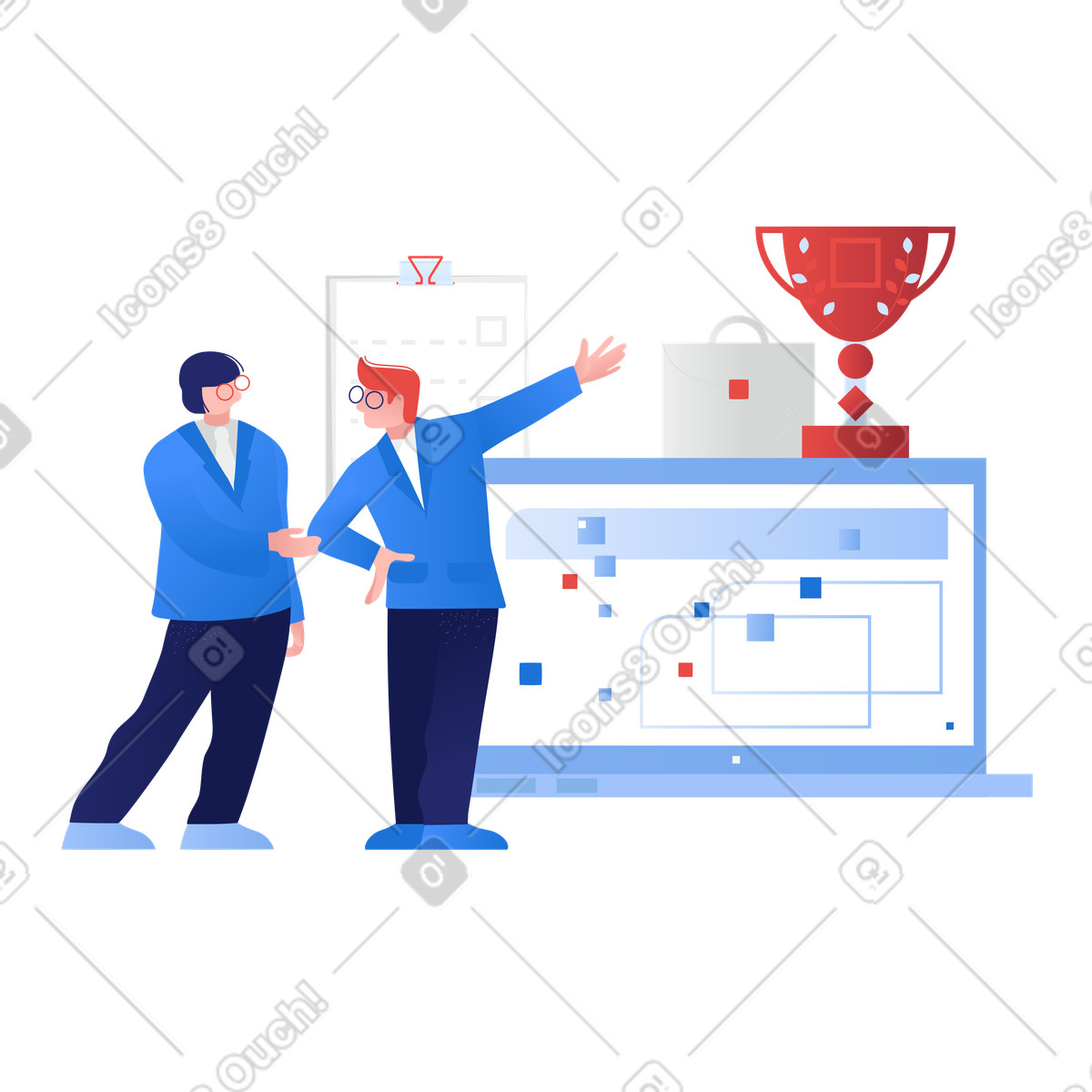 Best worker illustration in Clip style download in PNG, SVG