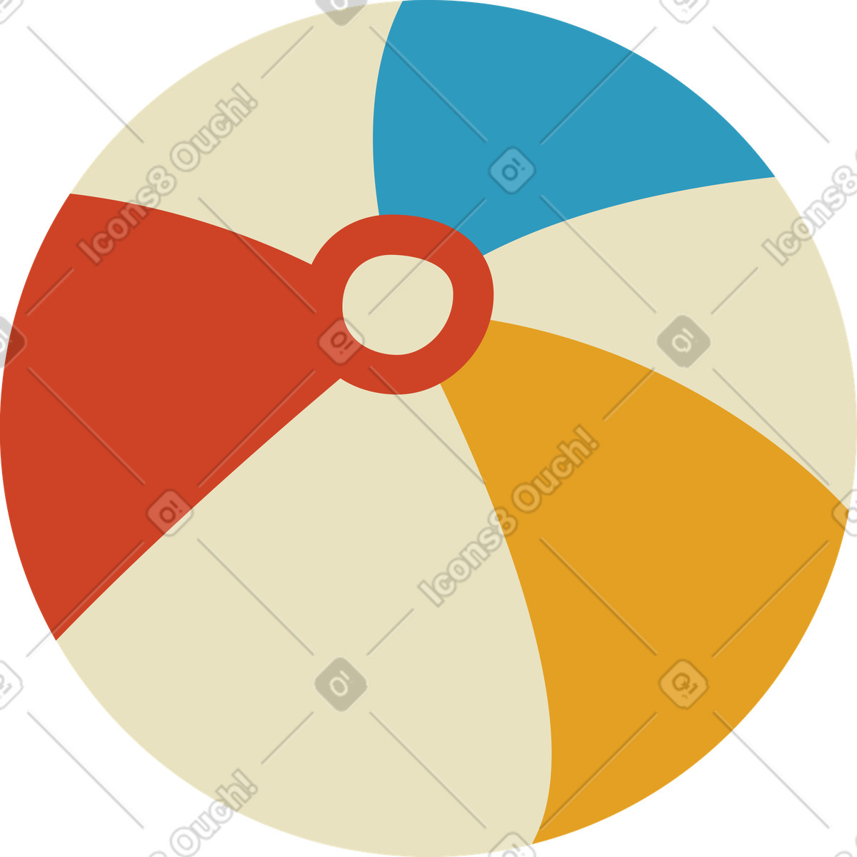 下载 Arabica 风格的 沙滩球 插画，支持 PNG、SVG 格式