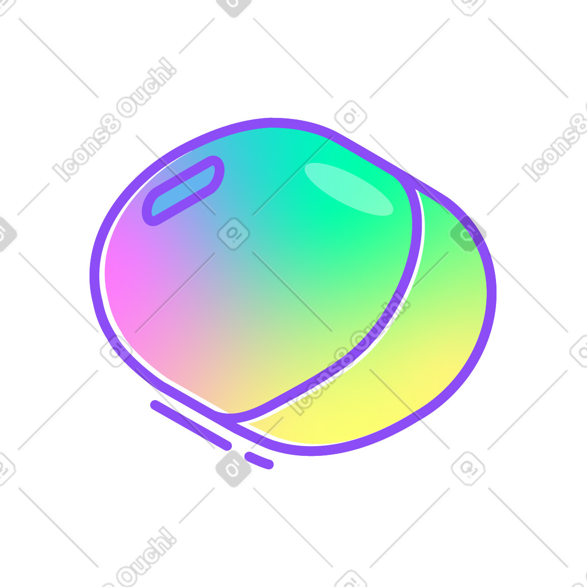 Ilustración Caso de auriculares en estilo Holographic a descargar en PNG y SVG