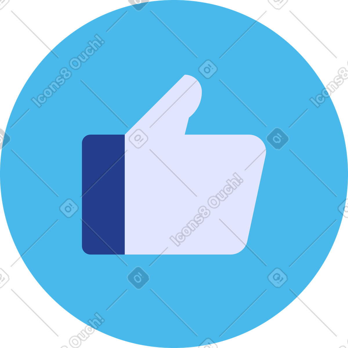 Icona pollice in su illustrazione stile Quantum scarica PNG, SVG