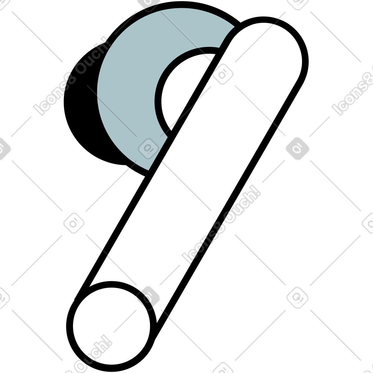 Objects wireless headphones illustration in Isometric style download in PNG, SVG