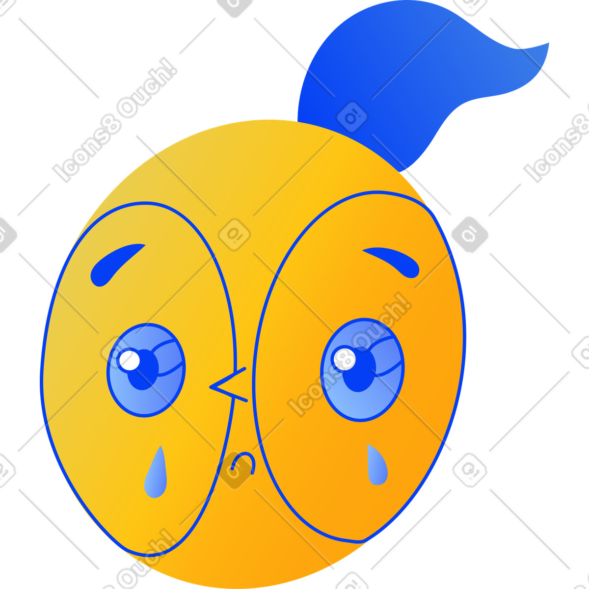 Head illustration in Buddy style download in PNG, SVG