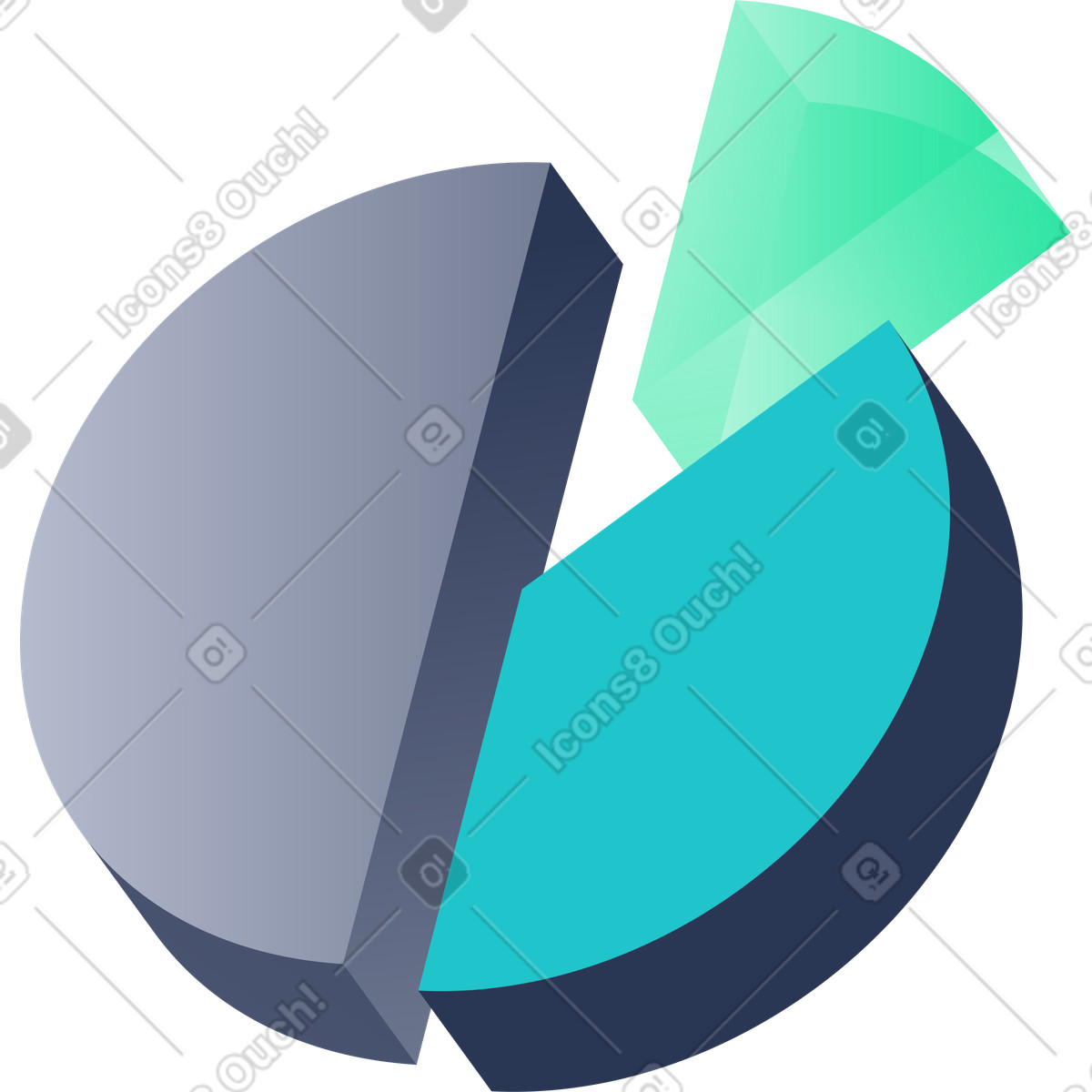 Gr&aacute;fico circular illustration in Lucent style download in PNG, SVG