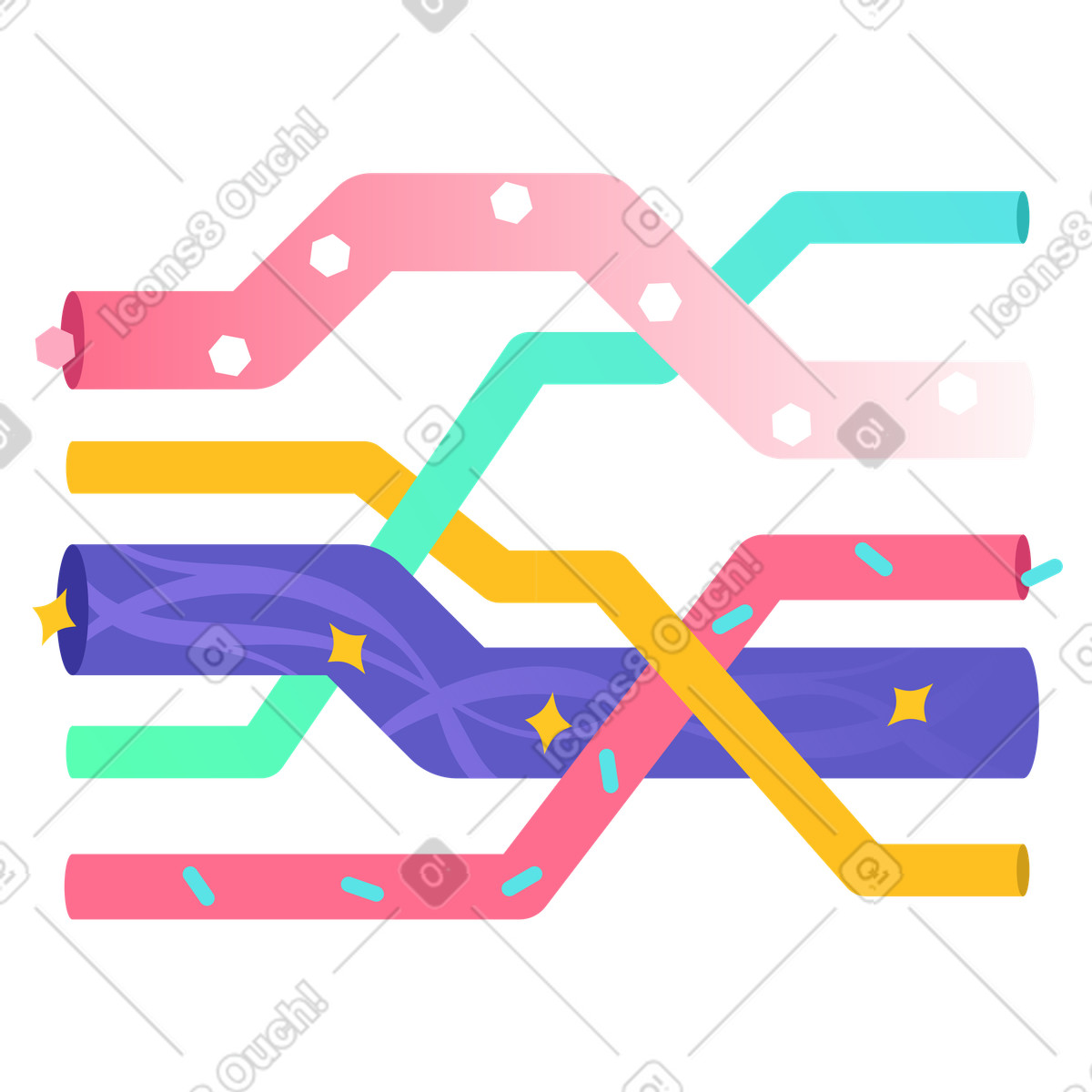 Network illustration in PNG, SVG, GIF formats
