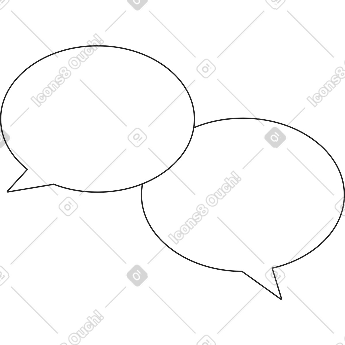 Иллюстрация Пузыри с биалогом в стиле Sammy Line — скачать в форматах PNG, SVG