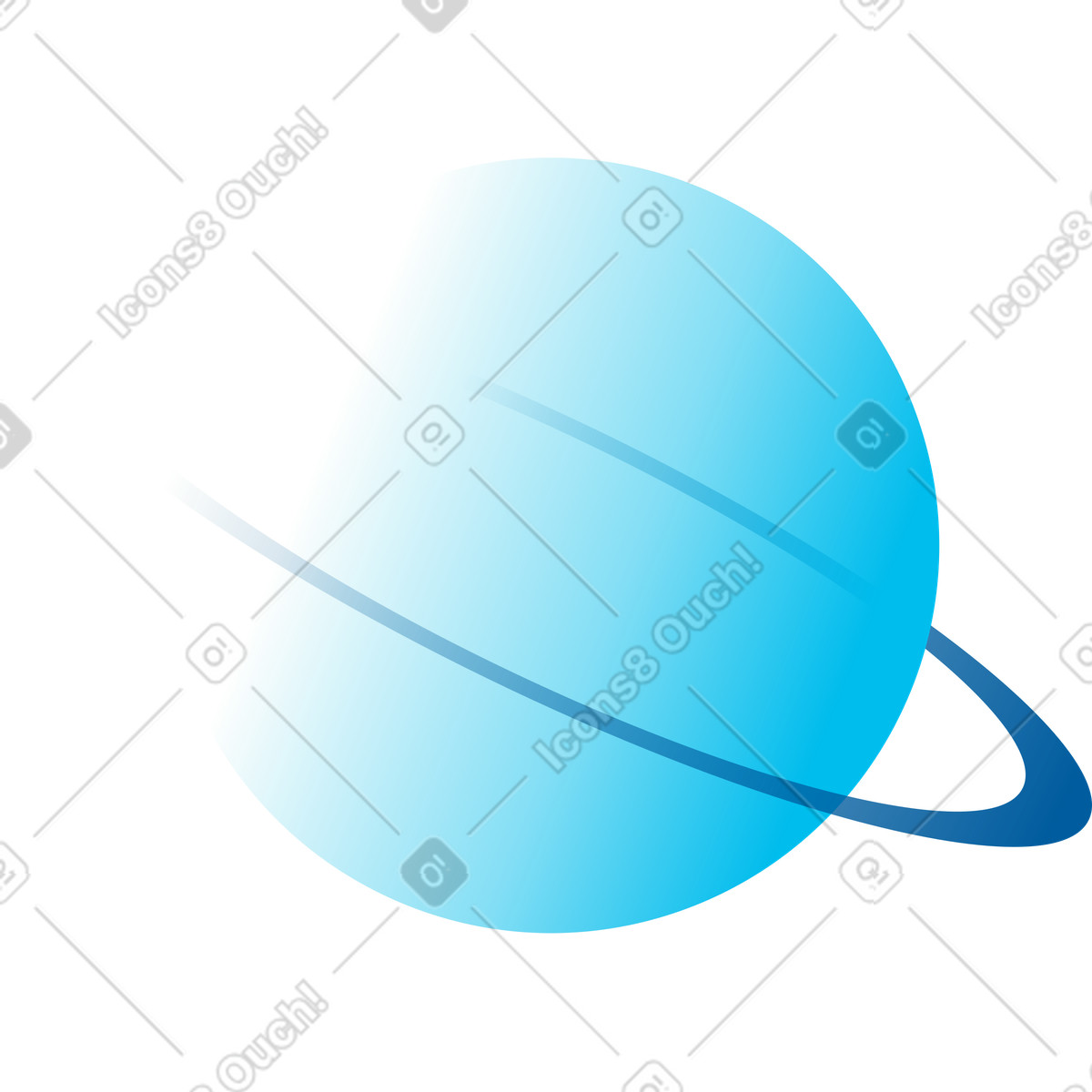 Ilustração de Planeta em no estilo Icy para baixar em PNG, SVG