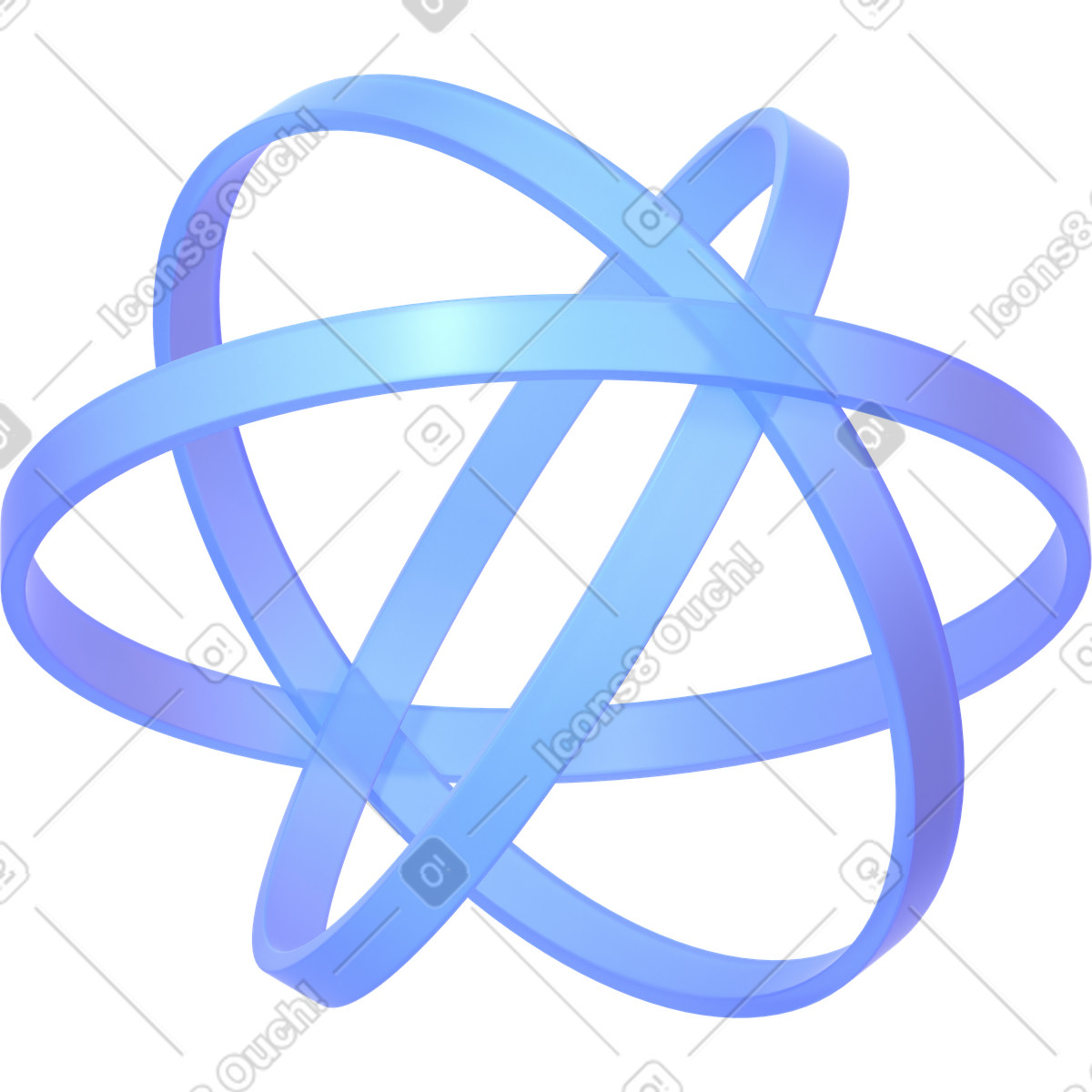 유리 원자 illustration in 3D Glassy style download in PNG, SVG