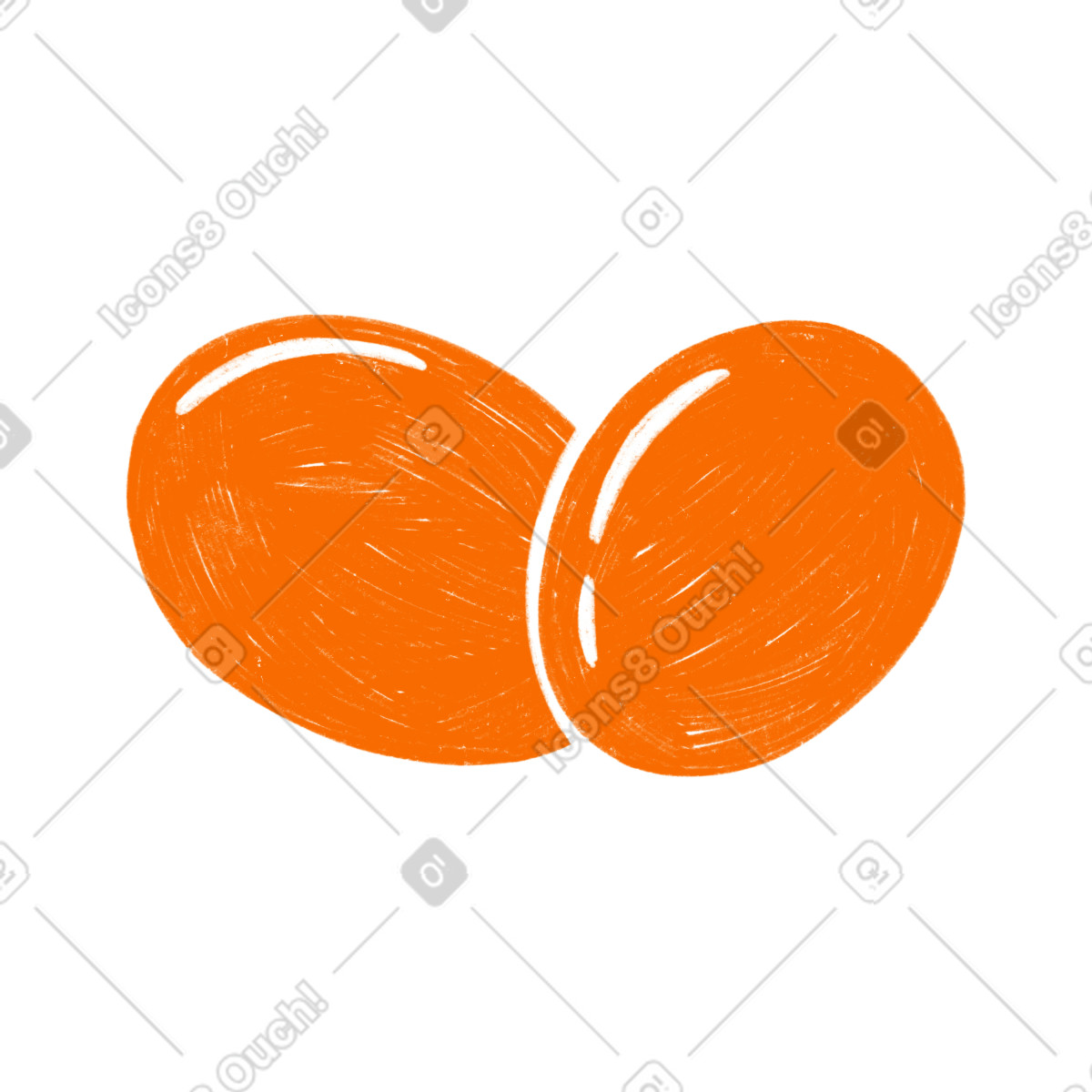 Illustration Two eggs dans le style Biro à télécharger aux formats PNG, SVG